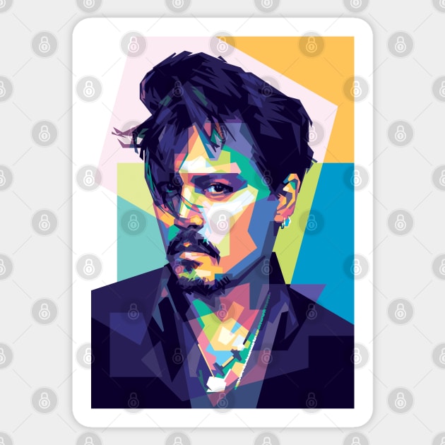 Johnny Depp V2 Sticker by can.beastar